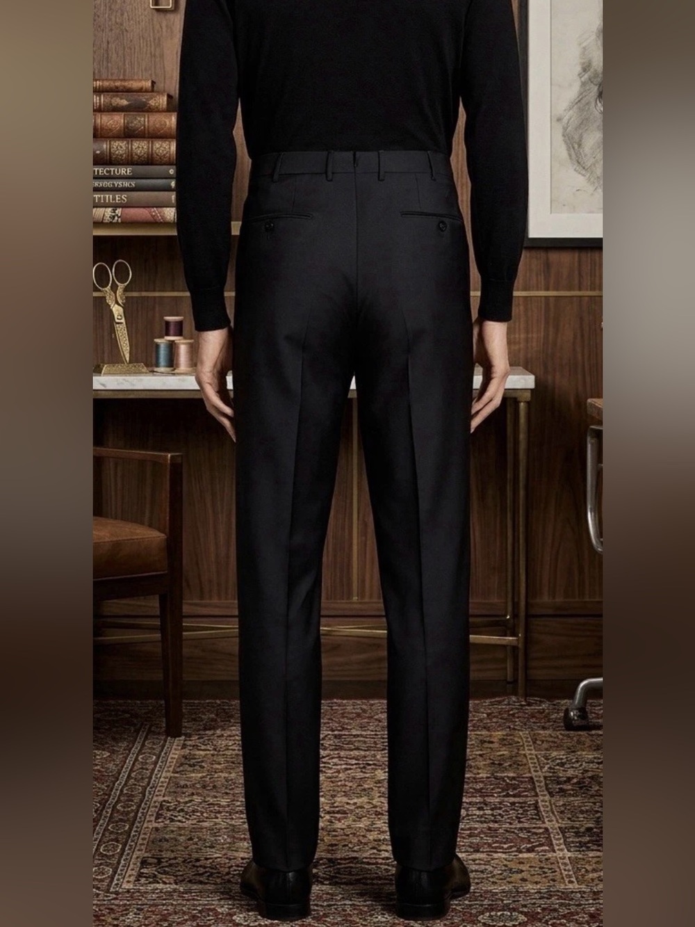 ERMENEGILDO ZEGNA Men's Trofeo Dress Pants 100% Wool SZ-54R (Unfinished Hem) NWT